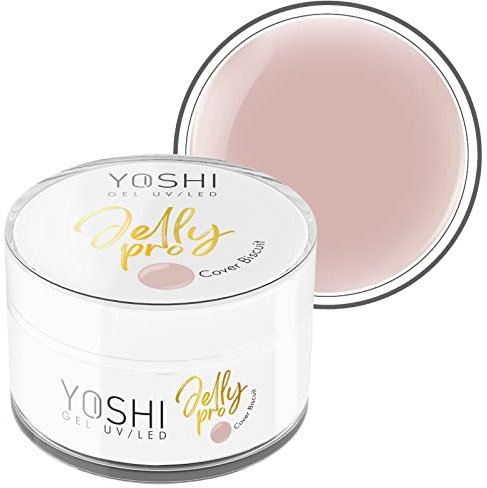 Yoshi Jelly PRO Gel Nägel 15 ml - Extra Festes Maniküre UV Gel - Professionell Gelnägel - Builder Gel für Nägel - Nagel Gel UV und LED - Gel für Gelnägel - Hellbeige