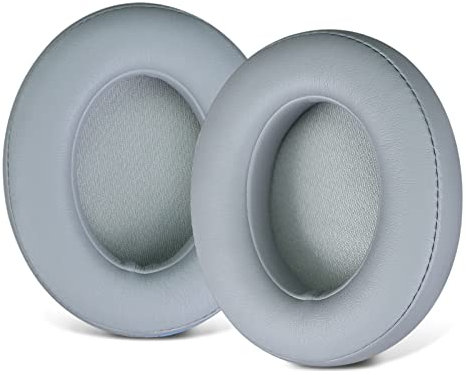 Sinowo Ear Pads, Replacement Earpads Compatible for Beats Studio 2 Studio 3Wired & Wireless Headphones,Ear Cushions with Noise Isolation Memory Foam,Soft Protein Leather(Grey)