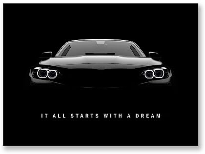 Bluvos Motivierendes Wandkunstposter „It All Starts with A Dream“ auf Leinwand, Bürodekoration, Unternehmer-Zitat, inspirierende Wandmalerei (Color : TP2226, Size : 60X90cm no Frame)