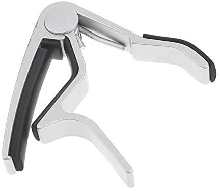 VICASKY Gitarren-capo Aus Metall Einhand-trigger-style Zum Ändern Der Tonhöhe Passend Für Akustik Gitarren Silberfarben Robuster Halt