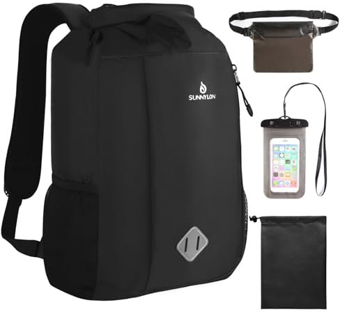 Wasserdichter Dry Bag Rucksack,20L IPX8 Wasserfester rucksack rollrucksack mit Handyhülle,Wasserdichte tasche schwimmen,Seesack rucksack für Kajak, Strand, Rafting, Bootfahren, Wandern, Camping