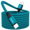 USB C Kabel 5M, Extra Lang USB C Ladekabel Nylon PS5 Controller Ladekabel USB Typ C Kable für Huawei P30 Mate30,Sony XperiaSamsung Galaxy S22/S21/S20,Note 10 9 8,PS5,LG V30 V20 G6 G5,（grün）