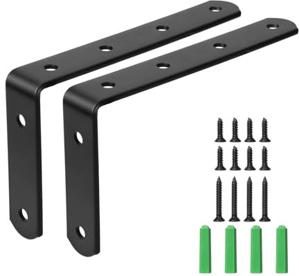 2pz Ancoraggi per Mobili in Metallo, Sicurezza Bambini Elementi di Fissaggio per Mobili a Parete, Resistente Kit Antiribaltamento Mobili con Viti e Ancoraggi a Vite per Prevenire la Caduta