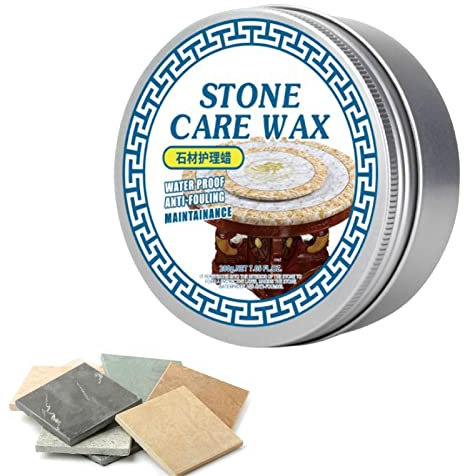 Stein Politur Wachs | Steinpoliermittel | Steinpflege Politur | Clarkes-Stone And Concrete Wax | 200g Steinglanzwachs | Steinrestaurierungswachs Für Marmormöbel, Keramikfliesen, Steinböden, Steinwände