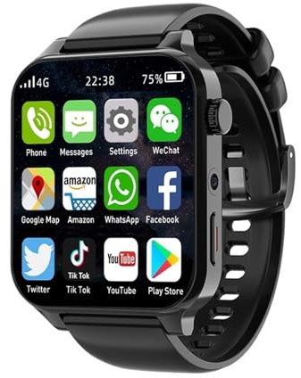 MITALITY Smart watch Smart Watch Camera Waterproof Sports Men watch (Color : TK01 black, Size : 2GB RAB 16GB ROM)