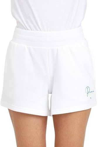 PUMA Damen Shorts Weiß Blank Base M, Weiß