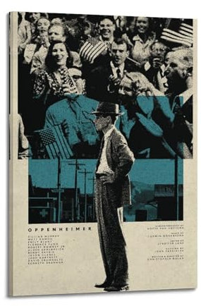 TRXU OPPENHEIMER Poster, Albumcover, Musikposter für Schlafzimmer, ästhetisches Poster, dekorative Malerei, Leinwand, Wandkunst, Wohnzimmer, Poster, Schlafzimmer, Gemälde, 50 x 75 cm, Rahmenstil