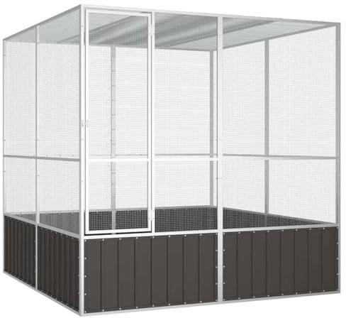 Willood Vogelkäfig Anthrazit 213,5x217,5x211,5 cm Verzinkter Stahl