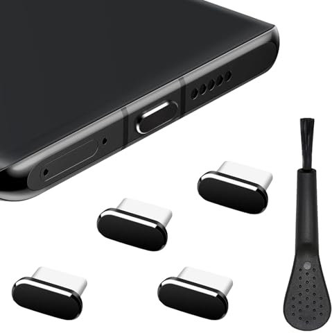Mezrkuwr 5-Piece Set USB C Dust Plug Applicable to iPhone 15 Series, USB C Port Cover, Phone Charging Port Cleaner, Dust Plug USB C
