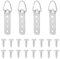 4 Colgadores de Cuadros para Imágenes Pesadas,Ganchos de Imagen,Marco de Fotos,Soporte para Espejos,Ganchos para Fotos,para Colgar Cuadros y Marcos Intercambiables de Madera (con 16 Tornillos)