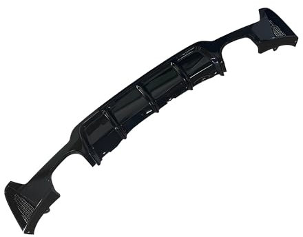 Heck Spoiler Lippe Heckansatz ABS Kunststoff für Endschalldämpfer links rechts für BMW F32 F33 F36 mit M Paket Schwarz Glanz
