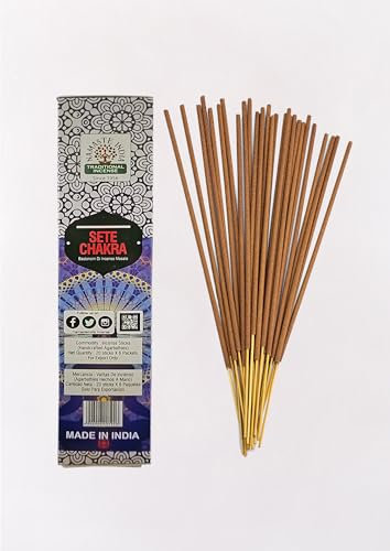 Namaste India Sieben Chakra Räucherstäbchen 120 Stück - Hexa 6 Packungen mit je 20 Stäbchen | Premium-Qualität für Haus, Büro, Yoga, Meditation, Entspannung und Heilung