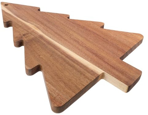 Angoily Tabla de cortar para árbol de Navidad, de madera, para cortar salchichas, para frutas, vacaciones, queso, bandeja de madera, para aperitivos, para, para fiestas navideñas
