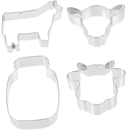 Cabilock Emporte-pièces De Vache Lot De 4 En Acier Inoxydable Réutilisables Accessoires De Pâtisserie Maison Pour Biscuits Fondant Décorations Diy