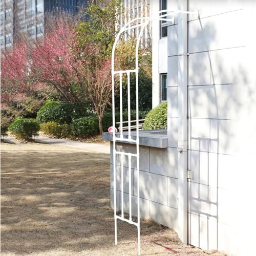 Kletterhilfe für Gartenbögen, Halbbogen-Rosenbogen, Pergola aus Metall für Garten und Terrasse, Rankbogen für Kletterpflanzen, Rankbogen-Rosenrahmen, wetterfester Gartenbogen, Rosenpavillon-Dekorati