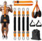 Klimmzughilfe Bänder Set, Klimmzugstange Pull Up Band mit 4 Verstellbar Resistance Bands und 2 Fußstützen, Klimmzugstange Türrahmen Resistance Bands