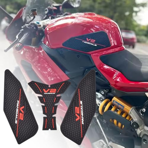 SHINKXMT Adesivo di protezione serbatoio adatto per DU&CA&TI Panigale V2 Panigale V2S 2025 Kit adesivi antiscivolo per serbatoio carburante laterale per moto