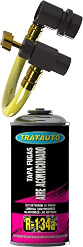 Tapa Fugas para Sistemas de Aire Acondicionado de Coche, Sella micro fugas en todo el circuito.