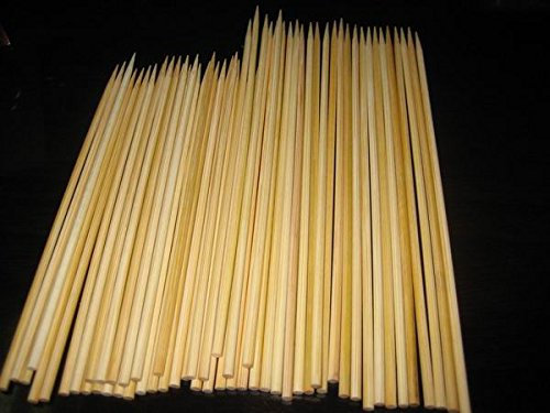 1000 X 30 cm / 12in Food Grade Wooden Bamboo BBQ Skewers - 4mm (Extra Thick)