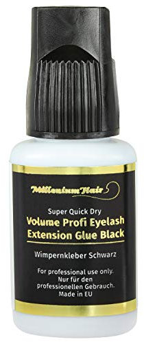 MilleniumHair Super Quick Dry Wimpern-Kleber/Lash-Kleber für Volumen-Technik schnelltrocknend: 10g (schwarz)