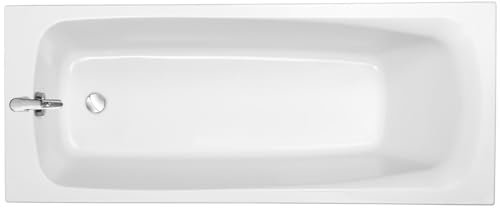 Jacob Delafon - Baignoire Rectangulaire STIL - Pieds Réglables Quick Clip, Vidage en Pied - Surface Lisse, Antibactérienne - Fabrication Française - 160 x 70 cm - Acrylique, Blanc - E60531-00