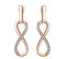 Philip Jones Rose Gold Plated Infinity Drop Earrings Created with Zircondia® Crystals