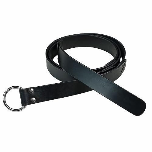 Mythrojan Mittelalterlicher Wikingergürtel: LARP SCA Warrior Gothic Renaissance, Schwarz, 100 cm