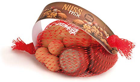 Erzi 11200 Nussmischung im Netz aus Holz, Kaufladenartikel für Kinder, Rollenspiele