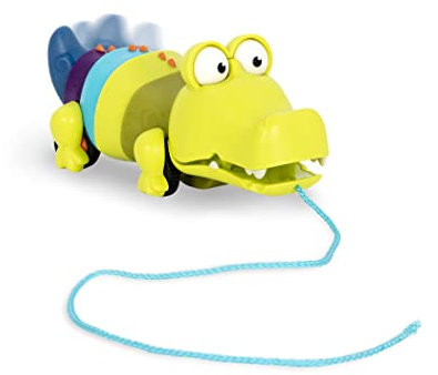 B. toys Nachziehspielzeug Krokodil – Nachziehtier mit Schnur, Motorikspielzeug – Spielzeug für Kinder ab 18 Monaten