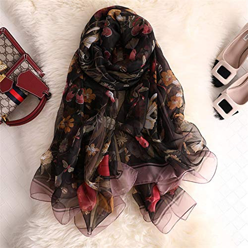 Schal Damen Modischer Seidenschal Für Damen/Damen Print Long Wrap Und Schals Beach Hijab Female Foulard OneSize 3