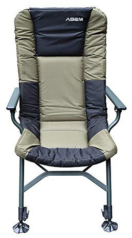 AGEM Karpfenstuhl Carp Angelstuhl Faltbar mit Armlehne Camping Stuhl