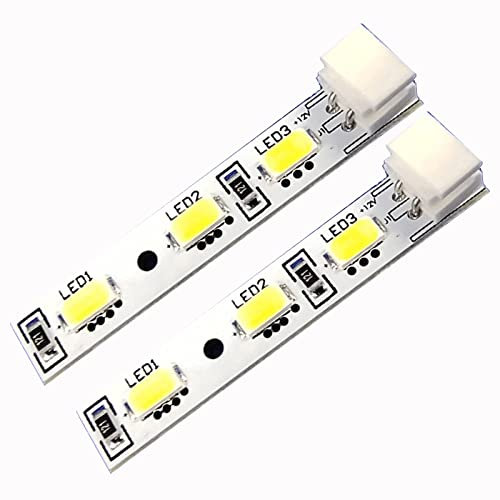 HUAYUWA Fridge LED Light 0064001874 Replacement for Haier/Hisense/Rongshen BCD-459WDSS Refrigerator Lamp Strip Repair Part (Pack of 2)