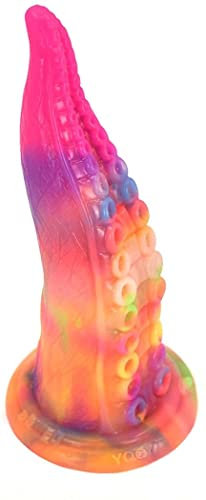 JJYSSHOP Énorme outil de massage - Design unique + Couleur arc-en-ciel - 7x23cm - Matériau en silicone souple et confortable - Masseur à la maison