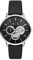 Armani Exchange Uhr für Männer , Quarzwerk, 42MM Schwarzes Edelstahlgehäuse mit einem Lederarmband, AX2745