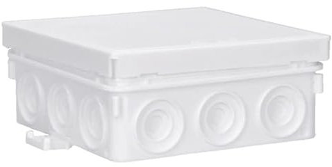 10 Stück Voxura Feuchtraum Aufputz-Verbindungsdose Abzweigdose Verteilerdose 100x100x42mm IP55 Abzweigkasten AP weiß