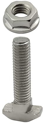 Hammerschraube T-Schraube M8 40mm Nut 8 für Aluprofil 40-er 10 Stück + Mutter