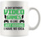 Panvola A Day Without Video Games Is Like Gamer Coffee Mug Game Lover Player Ceramic Cup Novelty Drinkware 11 oz White
