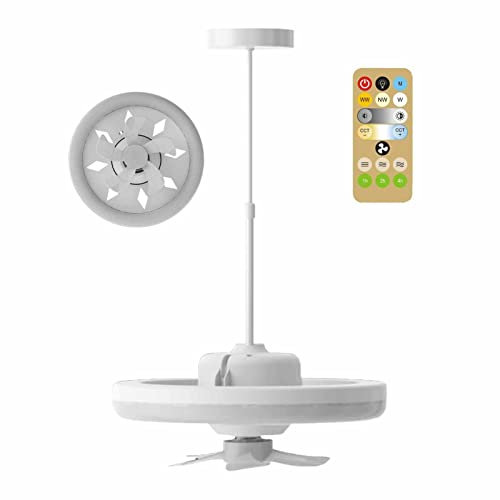 Youding Techo Montaje Empotrado, Ventiladores Techo Regulables 10,2 con Control Remoto, Techo contemporáneo 3 velocidades para Dormitorio, Sala Estudio
