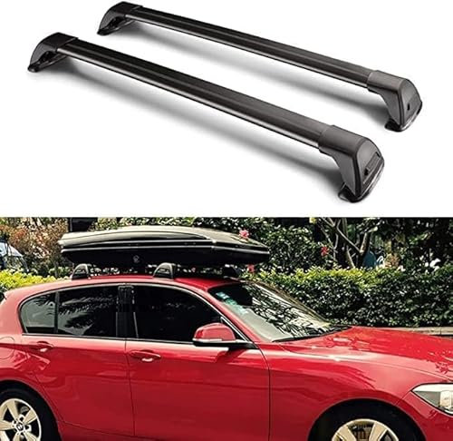 TEMAK 2 Stück Auto Querträger Dachträger für B-MW 3 Series E90 2005-2012, Eloxiertem Aluminium Fahrradträger Dachboxen Offener Dachreling Dachgepäckablage