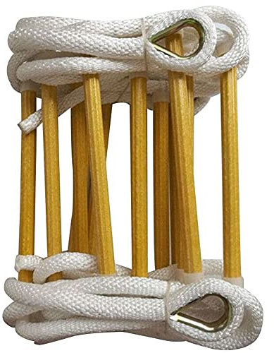 AiQima Safety Ladder Adult Rope Ladder,Emergency Ladders Emergency Fire Escape Ladder with Hooks for Climbing Frame/3M