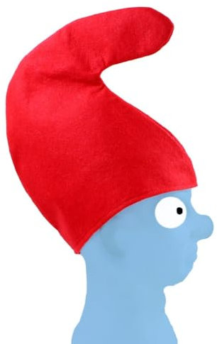 UPPER CUT 24 x Zwergenmütze rot -B 29,5 cm x L 30 cm- Kopfumfang 58cm - Fastnacht Fasching Karneval Zwerg Mütze fürs Kostüm Märchen Schlumpf Elfenmütze