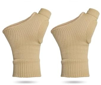 INF 1 Paar Kompressionshandschuhe mit Daumen Handgelenkstütze Fingerlose Arthritis Handschuhe Arthrose Handbandage für Sehnenscheidenentzündung