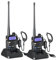 JUCJET 5R Walkie Talkies Rechargeable for Adults, Langstrecken Funkgerät für Erwachsene mit 128 Speicherkanäle, VOX, USB-Ladestation, Kopfhörer (Schwarz, 2 Stück)