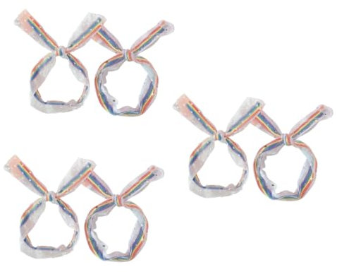 MAGICLULU 6pcs Rainbow Hair Band Mesh Lace Headband Dots Star Hairband for Women Girls