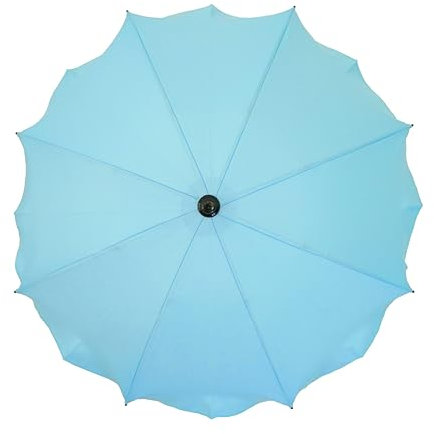 Universal Sonnenschirm Regenschirm für Kinderwagen und Sport Buggy, Babywagen Schirm mit Universal Halterung, UV-Schutz50+ Sonnensegel Sonnenschutz (Himmelblau)