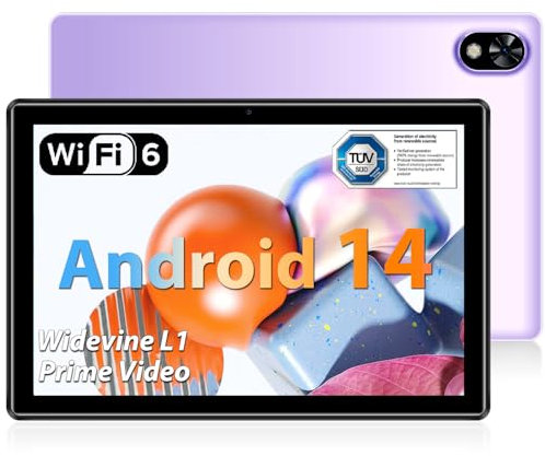 DOOGEE U9 Tablet 10 Zoll 2025 Android 14, 7GB RAM + 64GB ROM (1TB TF) Kinder Tablet, 2.4G+5G WiFi 6, 5060mAh Akku 1280 * 800 HD+ IPS Display Quad-Core Tablets, Dual Kamera/TÜV Augenschutz/ BT5.0/ OTG