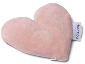 doomoo Wärmekissen Baby Snoogy - Anti-Kolik Kuscheltier Herz aus Bio-Baumwolle, natürliches Wärmekissen mit Raps- und Lavendelsamen, Mikrowellen- Gefrierfachgeeignet, Love Pink