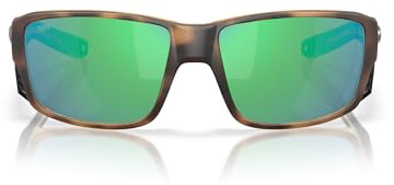 Costa Del Mar Tuna Alley Pro Sonnenbrille, matt Schildkröte/Grün verspiegelt, polarisiert, 580G, 60 mm, Matte Schildkröte, grün verspiegelt, polarisiert, 580 g, 60 mm