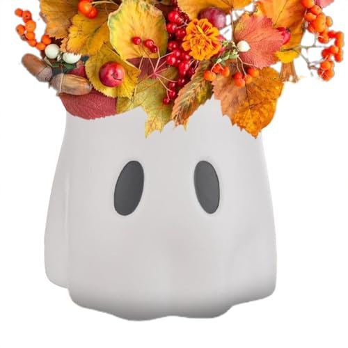 Dtaigou Cubo Fantasma,Tazón de Caramelo Fantasma,Macetero suculento de Halloween - Macetero con Forma de Cuenco de Caramelo Fantasma para Interior y Exterior, jardín, Interior, hogar, decoración de