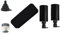 SenaiMy Black Soap Dispenser 350ml Shampoo Conditioner Washing Liquid Shower Gel Lotion Hand Soap Dispenser Set Glass with Tray Funnel Brush Pump Bottle Bottles for Kitchen Bathroom